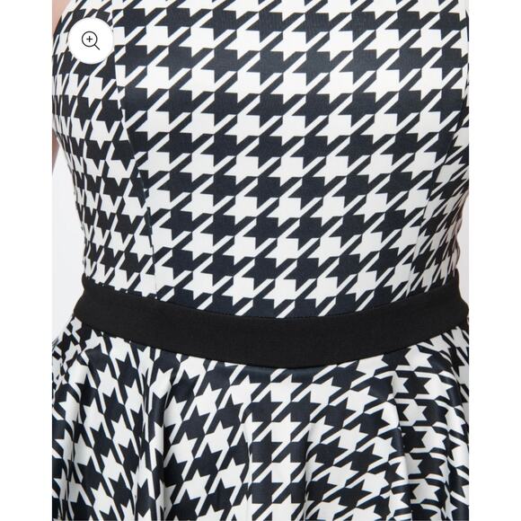 Unique Vintage 1950’s Black White  Houndstooth Peplum Jumpsuit 1X NWOT - Picture 5 of 8